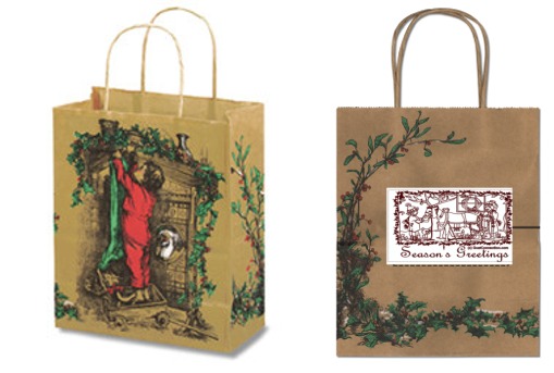 Season's Greetings Bag: Fun gift bags with a Christmas goat design!