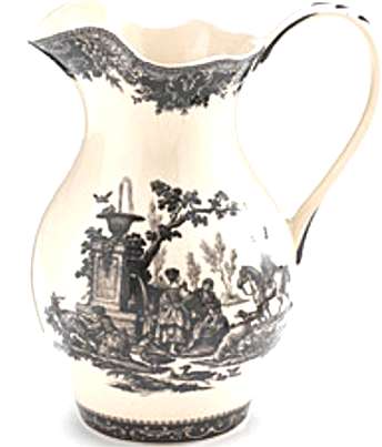 Toile Pitcher with Goat